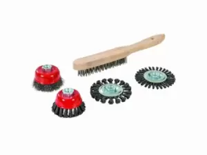 Image of Silverline 589548 Wire Brush, Cup & Twist-Knot Wheel Set 5pce
