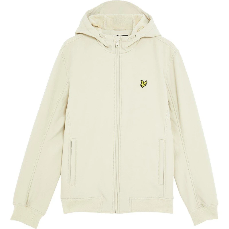 Image of Lyle and Scott Mens Water-Resistant Windproof Stretch Softshell Jacket Grey Taupe male S