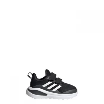 Image of adidas FortaRun Double Strap Running Shoes Kids - Core Black / Cloud White / Gre