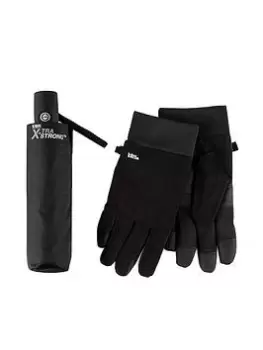 Image of Totes Xtra Strong Umbrella & Technical Gloves Set