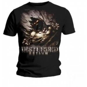 Image of Disturbed Asylum Mens Black T Shirt Small