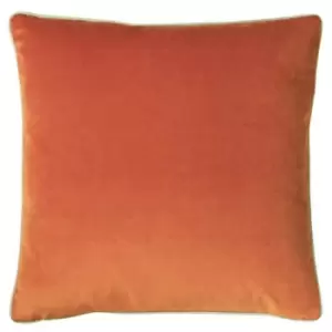 Image of Furn Cohen Velvet Cushion Cover (One Size) (Tangerine) - Tangerine
