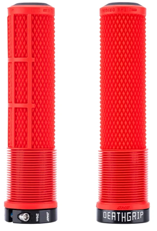 Image of DMR DeathGrip2 Flangeless Grips Thick Red - Cycles UK