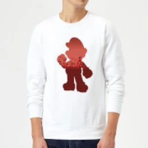 Image of Nintendo Super Mario Mario Silhouette Sweatshirt - White - M