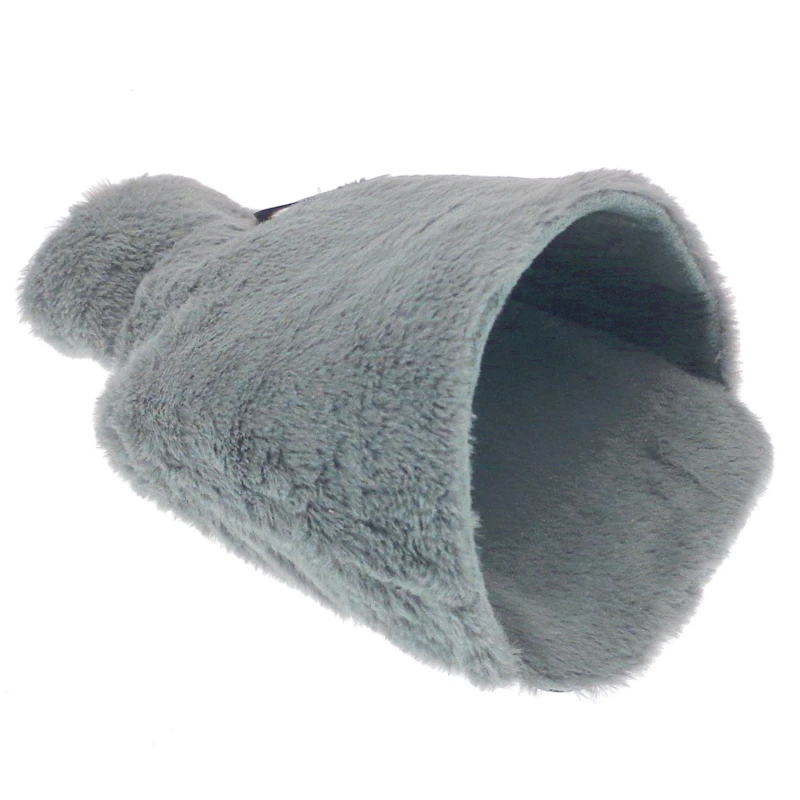 Image of Country Club Foot Hot Water Bottle Plush Faux Fur Grey Grey unisex One Size