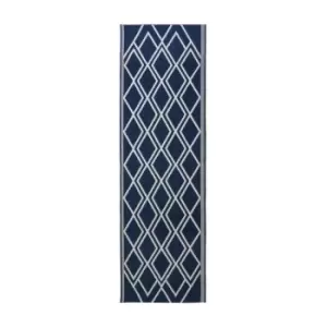Image of Homemaker County Diamonds Indoor/Outdoor Rug Navy 067X200Cm