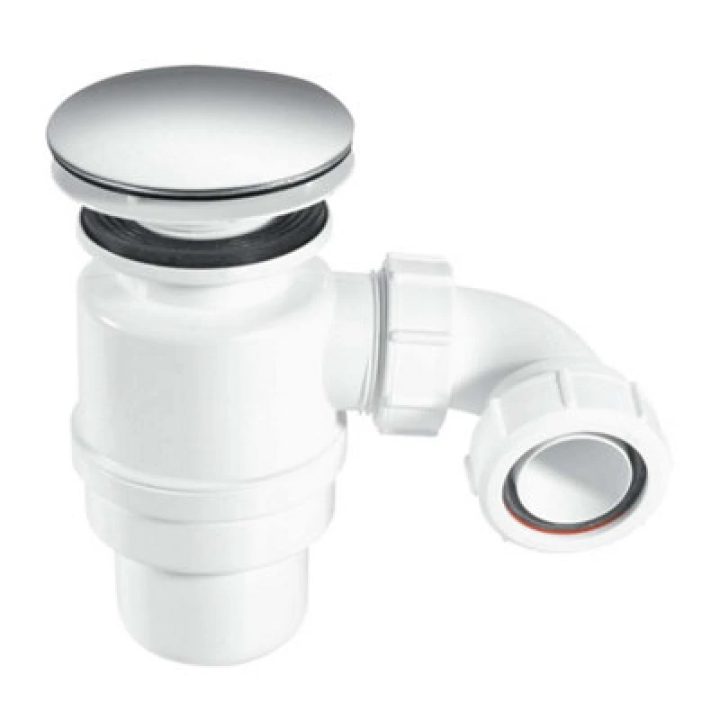 Image of Mcalpine Shower Trap 85mm Chrome Plated Stainless Steel Mushroom Flange