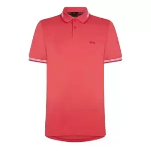 Image of Boss Paul Pique Polo Shirt - Red