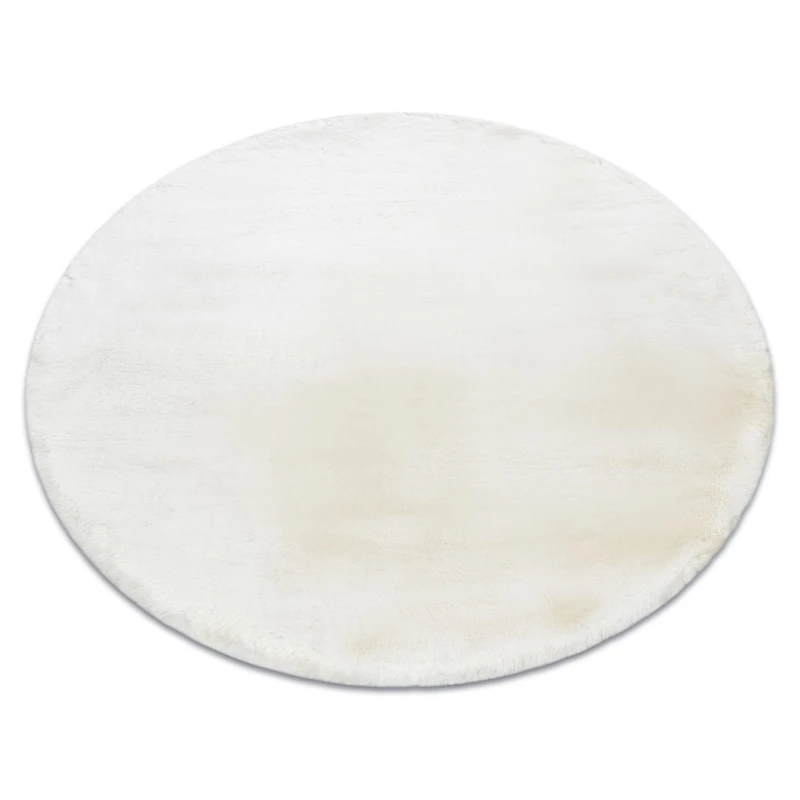Image of RugsX Teddy New Rug in Yellow Size: 120cm diameter Yellow Unisex 120cm diameter