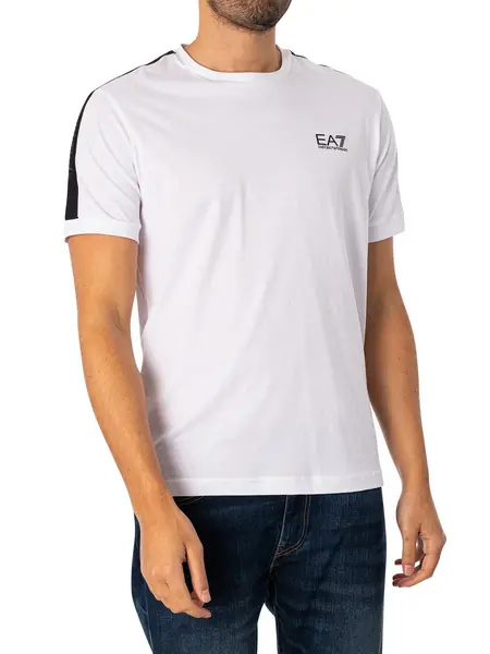 Image of EA7 Chest Logo T-Shirt White/Black M