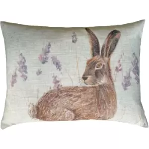 Image of Evans Lichfield - Standing Hare Cushion Multicolour - Multicolour