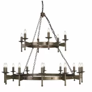 Image of Loops - 18 Bulb Chandelier Hanging Pendant LIght Old Bronze LED E14 60W Bulb