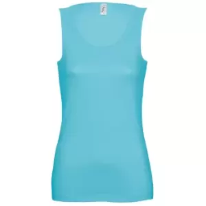 Image of SOLS Womens/Ladies Jane Sleeveless Tank / Vest Top (M) (Blue Atoll)
