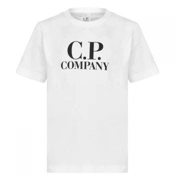 Image of CP COMPANY Goggle Logo T Shirt - White 103