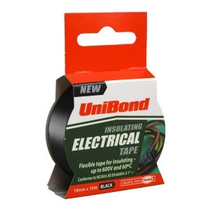 Image of Unibond Electrical Tape Black 19x10m