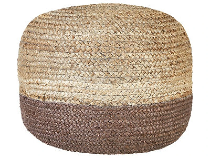 Image of Beliani Boho Pouffe Duki Jute Brown