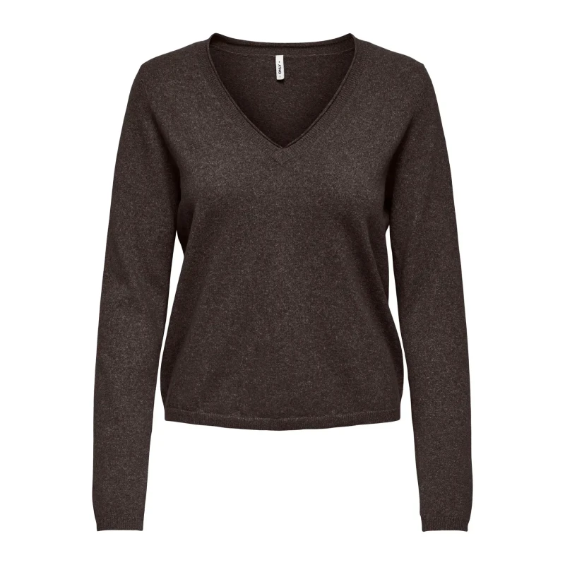 Image of Only Womens V-neck sweater Only Loyal Marron Female M