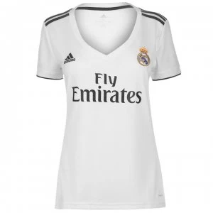 Image of adidas Real Madrid Home Shirt 2018-2019 Ladies - White/Black
