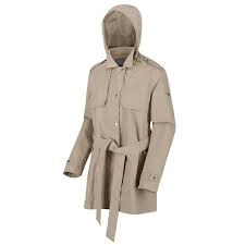 Image of Regatta Beige 'Garbo' Zip Off Hood Waterproof Jacket - 8
