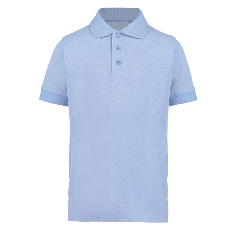 Image of Kustom Kit Klassic Polycotton Pique Polo Shirt in Light Blue Size: 3-4 Years Light Blue Unisex 3-4 Years
