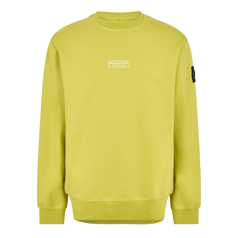 Image of Marshall Artist Mens Siren Crew Sweatshirt Winter Lime male X Small