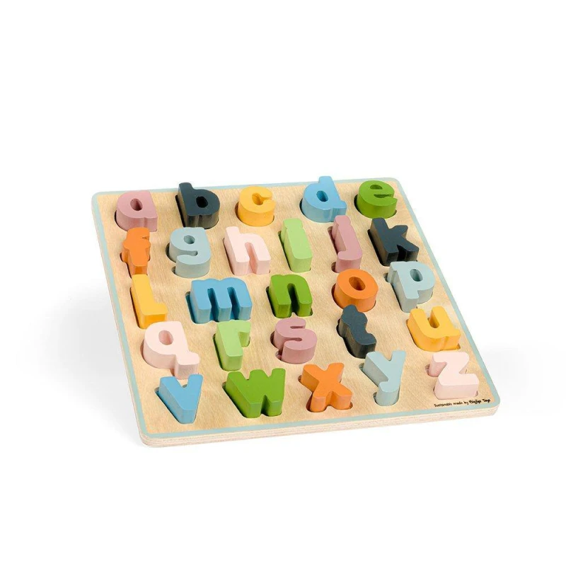 Image of Bigjigs Toys Wooden Lowercase abc Puzzle Multi unisex