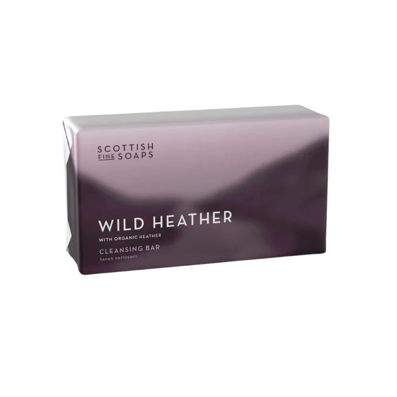 Image of Scottish Fine Soaps Scottish Fine Soaps Wild Heather Cleansing Soap Bar 220g in White White One Size Unisex 5016365100946