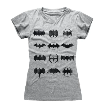 Image of DC Batman - Icons Womens Large T-Shirt - Grey