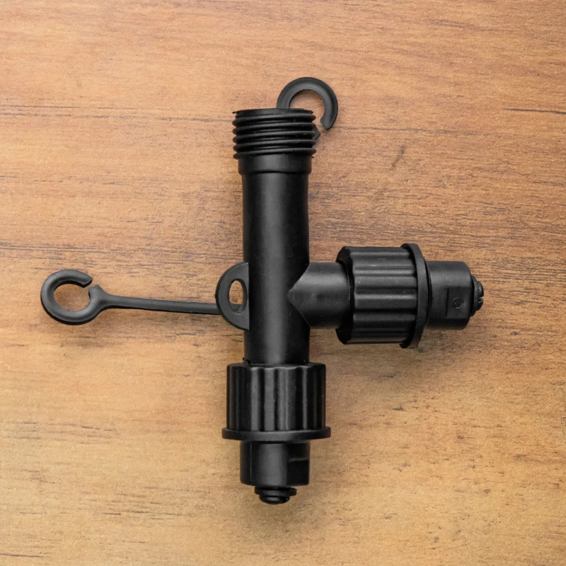 Image of 9cm x 10cm Black Plastic T Connector Max For Connectable Lights