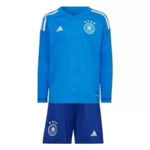 Image of adidas Germany Tiro 23 Long Sleeve Goalkeeper Mini Kit Ki - Blue