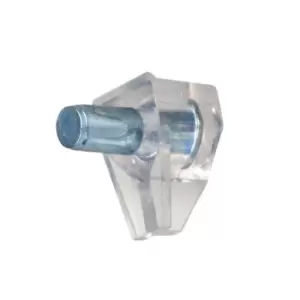 Image of GTV Glass Shelf Supports Plug in Steel Plastic Pegs Pins 5mm Hole, Pack of 8