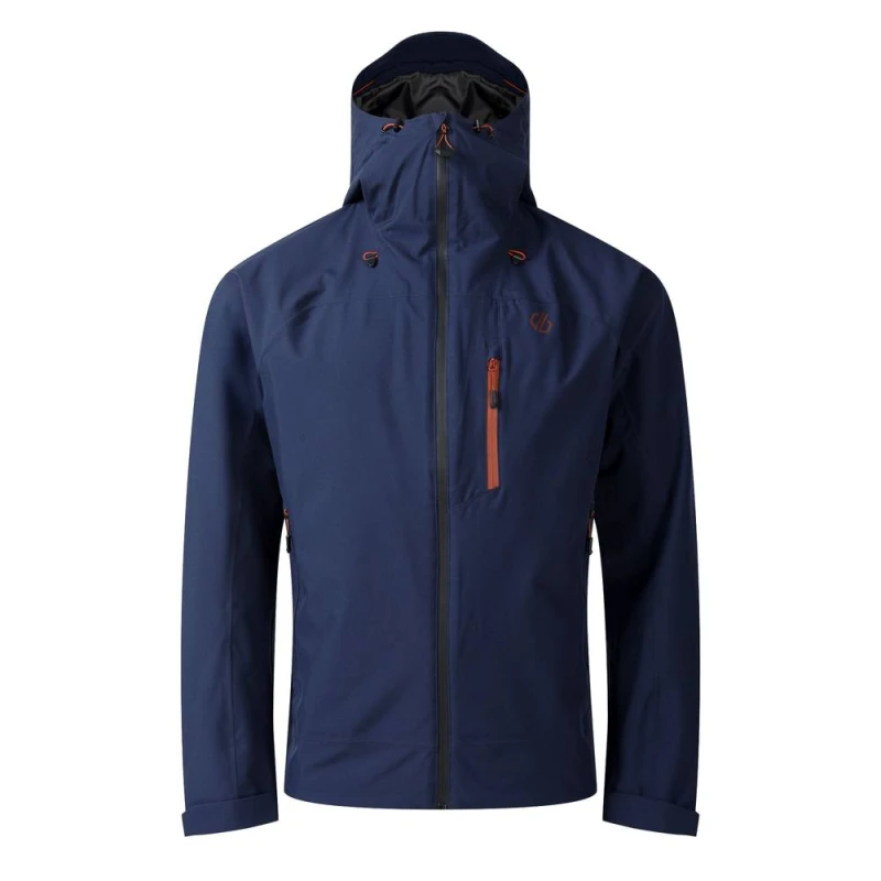 Image of Dare 2b Mens Torrek III Hooded Walking Waterproof Jacket in Mid Navy Size: Medium Mid Navy Male M