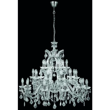 Image of Searchlight Marie Therese - 30 Light Crystal Chandelier Chrome Finish, E14