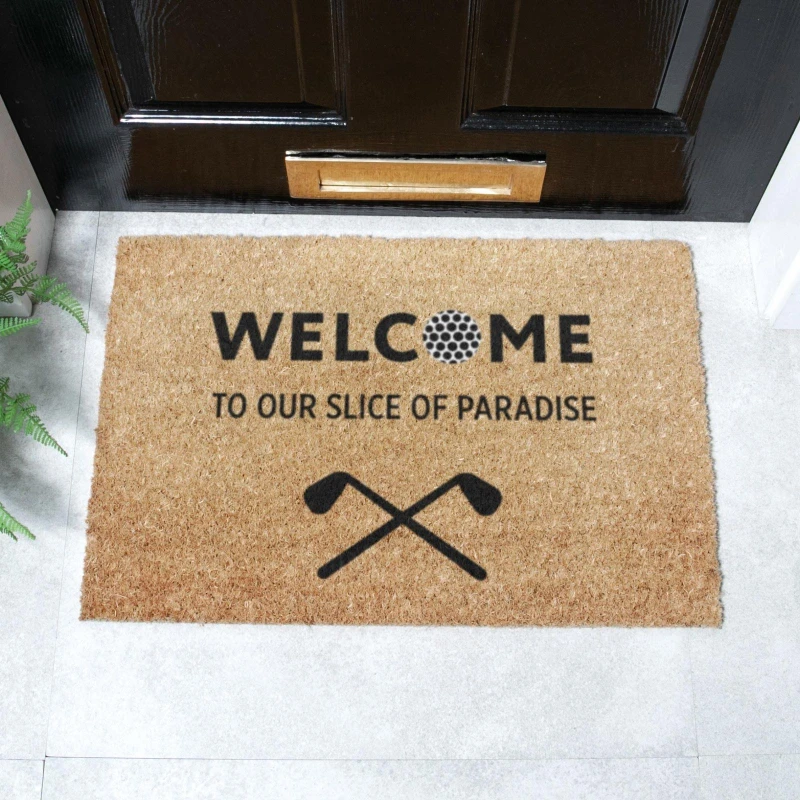 Image of Artsy Doormats Welcome To Our Slice Of Paradise Doormat (60 X 40Cm)