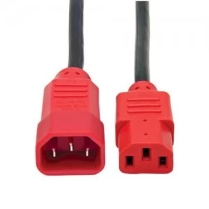 Image of Tripp Lite Pdu Power Cord C13 To C14 10a 250v 18 Awg 4ft Red