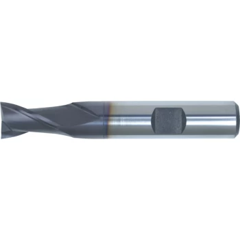 Image of 8.00MM HSS-Co 8% 2 Flute Weldon Shank Short Series Slot Drills - TiAlN Coated