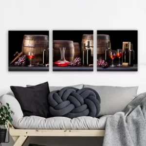 Image of P141190 Multicolor Decorative Canvas Painting (3 Pieces)