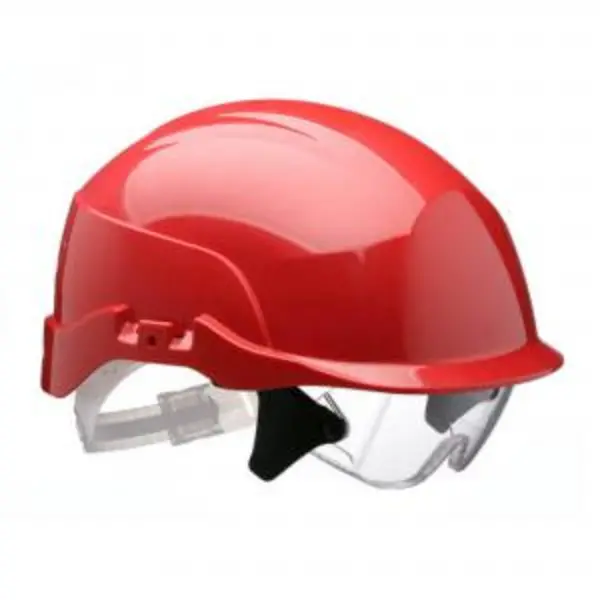 Image of Centurion Spectrum Safety Helmet Red C W Integrated Eye Protection BESWCNS20REA