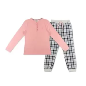 Image of SoulCal 3 Piece Flannel Pyjama Set Ladies - Pink