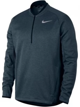 Image of Mens Nike Therma Half Zip Jumper Blue