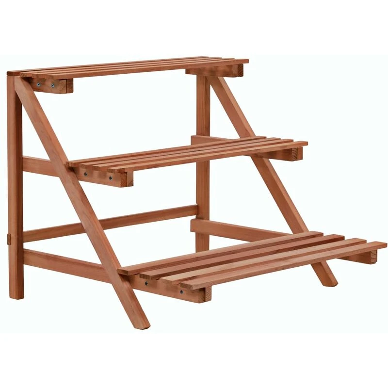 Image of VIDAXL 3-Tier Plant Stand Cedar Wood 48x45x40cm Vidaxl 246436