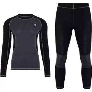 Image of Dare 2b Advanced Wool Base Layer Set Black Ebony Black mens in Black - Sizes UK S,UK M,UK L
