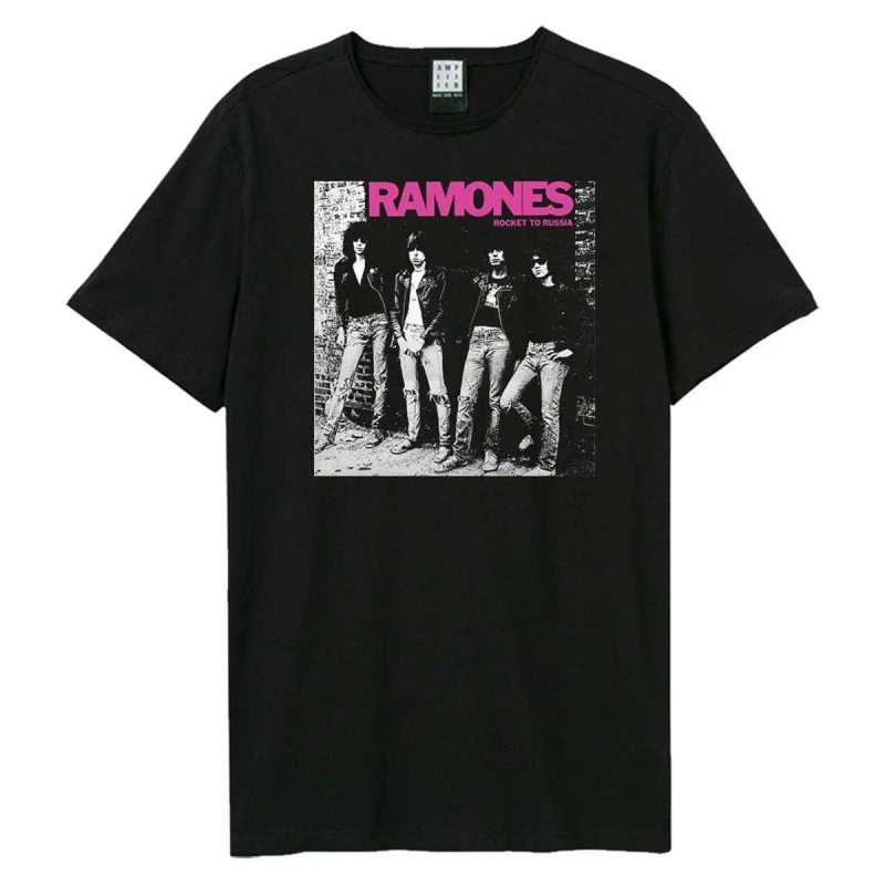 Image of Amplified Amplified Men Rocket To Russia Ramones T-Shirt in Black Size: X-Small Black XS Male 5063852064984
