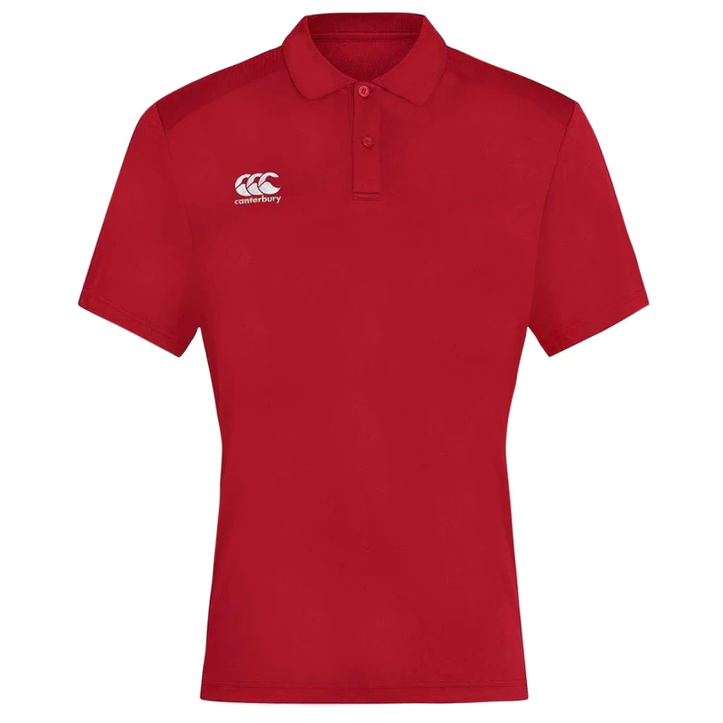 Image of Canterbury Canterbury Men Club Dry Polo Shirt in Red Size: Small Red S Male 5059699824324