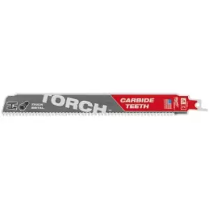 Image of Milwaukee Heavy Duty TORCH Carbide Reciprocating Saw Blade 230mm Pack of 5