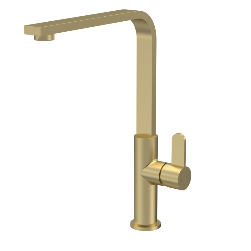 Image of Balterley Kitchen Mono Mixer Tap with 1 Lever Handle Brushed Brass 302mm Bronze