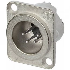 Image of XLR connector Sleeve plug straight pins Number of pins 4 Silver Neutrik NC4MD LX