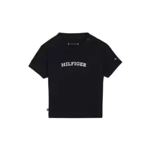 Image of Tommy Hilfiger Baby Curved Monotype Tee S/S - Blue