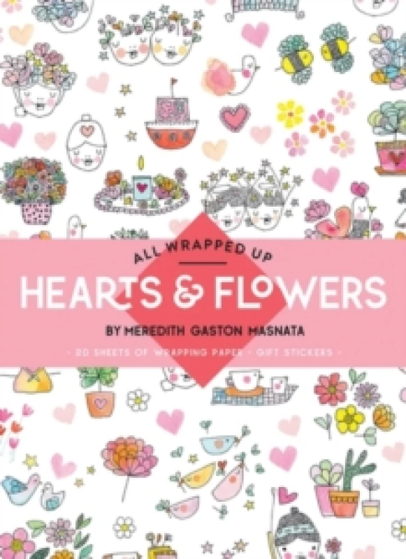 Image of All Wrapped Up: Hearts & Flowers : A Wrapping Paper Book Paperback / softback