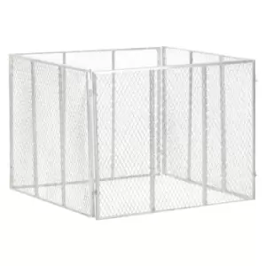 Image of Vidaxl Garden Composter 100X100X77cm Galvanised Iron